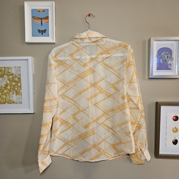 Retro Orange Sheer United Colors Of Benton Button Down - Picture 2 of 8